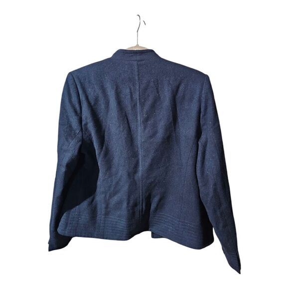 LOUBEN Canada Black Open Front Cashmere Blend Jacket Blazer - Size 10 - Picture 2 of 7